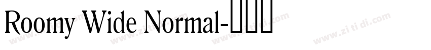 Roomy Wide Normal字体转换
